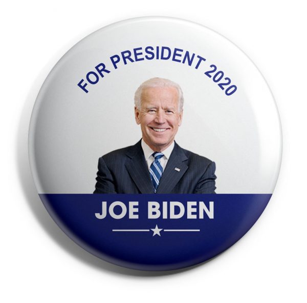 Joe Biden Sunglasses For President 2020 Blue 3 Inch Pinback Button Pin 