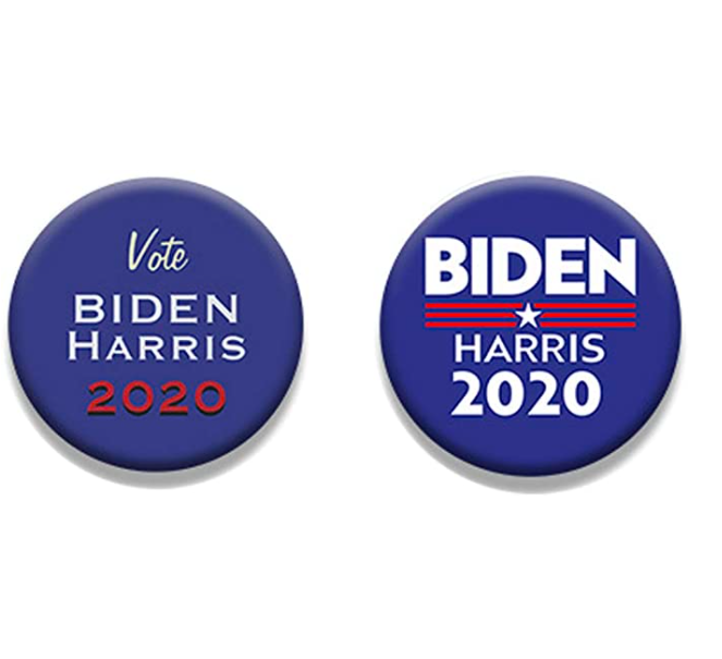 Joe Biden & Kamala Harris 2.25" Pins Biden/Harris 2020 Set of 6 Round Badges